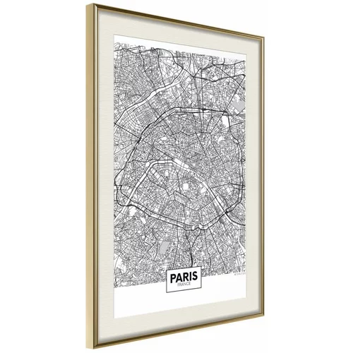  Poster - City Map: Paris 30x45
