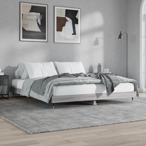  Okvir za krevet boja hrasta 120 x 200 cm od konstruiranog drva Slike