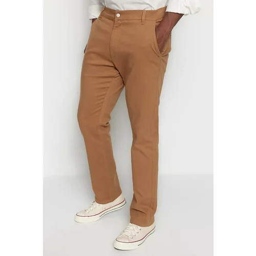 Trendyol Plus Size Camel Men's Regular Fit Casual Trousers