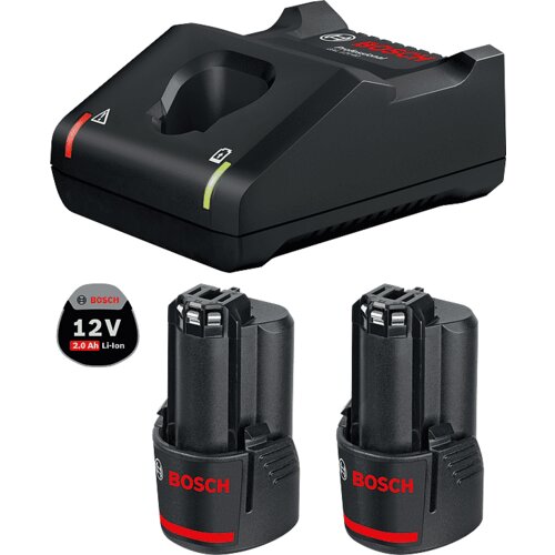 Bosch 2 x akumulator GBA 12V 2,0 Ah + punjač GAL 12V-40, starter set Cene
