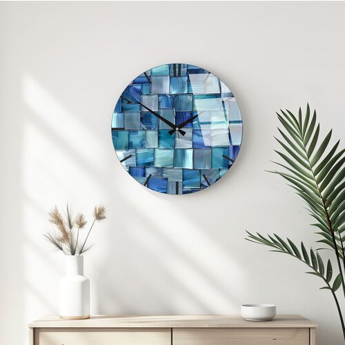 Wallity zidni sat Huhu337, 40 cm, Plavi Slike