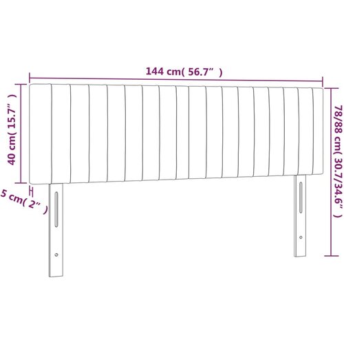  LED uzglavlje crno 144x5x78/88 cm bar&amp;scaron;unasto Slike