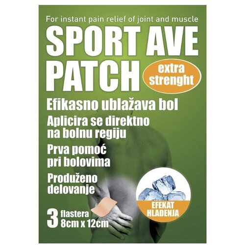 AVE Pharmaceutical flaster za ublažavanje bolova sport ave, 3 flastera Slike