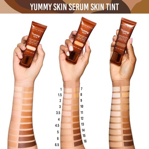 Danessa Myricks Beauty Yummy Skin Serum Skin Tint vlažilni tekoči puder z gladilnim učinkom odtenek 1.5 - Fair with Cool Undertones 45 ml Slike
