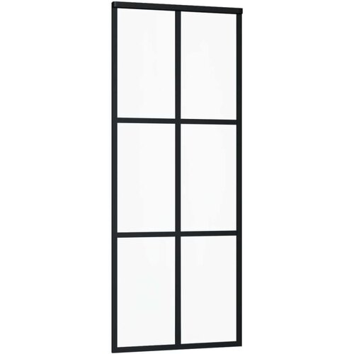  Klizna vrata od stakla ESG i aluminija 76 x 205 cm crna Slike