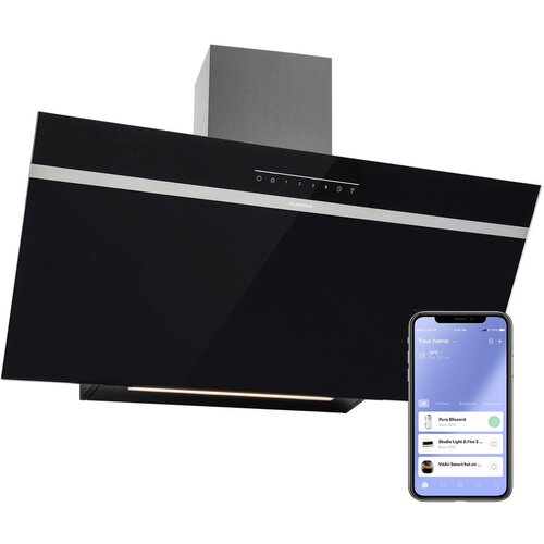 Klarstein Ava 90, kuhinjska napa, 90 cm, stenska, WiFi, A++, 515 m³/h, zaslon na dotik Cene