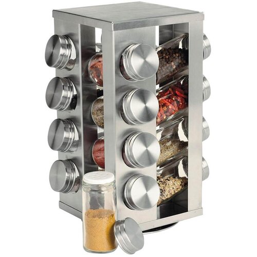 Gusto Casa Začimbnik 16-delni na vrtljivem stojalu 14x14xh28cm / inox, steklo, (5000198939) Cene