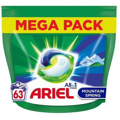 Ariel kapsule za pranje perila Mountain Spring, 63kos Cene