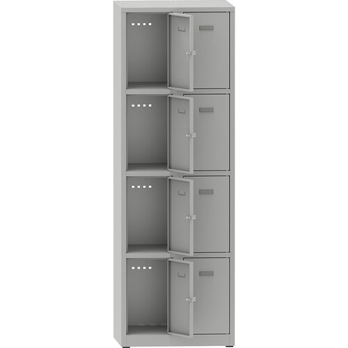  omara s predelki z zaklepanjem, vx&amp;scaron;xg 1800 x 600 x 500 mm, 8 predelkov, svetlo sive barve Slike