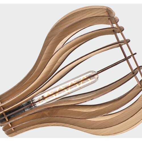  Visilica na sajli TUCCI 1xE27/60W/230V, prečnik 29 cm, hrast Slike
