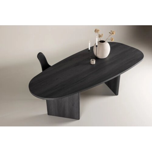 Venture Home Gr&ouml;nvik ovalni blagovaonski stol 220 &times; 100 cm, crni Cijene