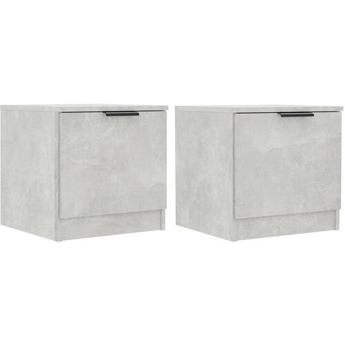 Maison Chic Dvo delni komplet Nočne omarice - Nočne mize betonsko siva 40x39x40 cm, (21688584) Slike