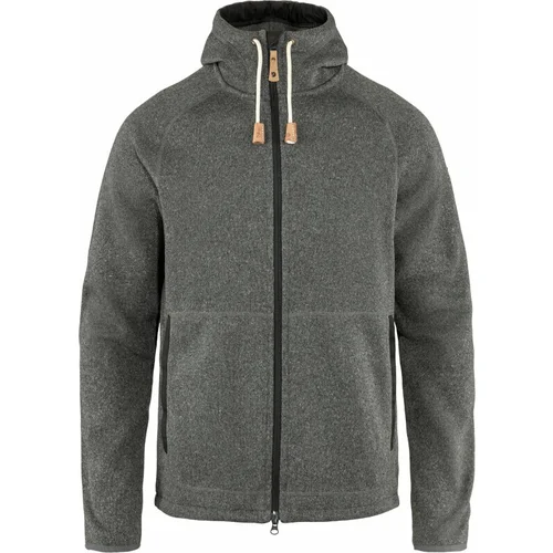 Fjällräven Majica s kapuljačom na otvorenom Övik Fleece Hoodie M Dark Grey L