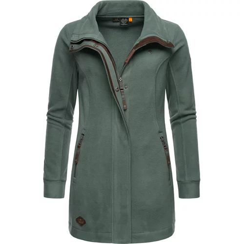 Ragwear Flis jakna 'Letrice' smeđa / pastelno zelena