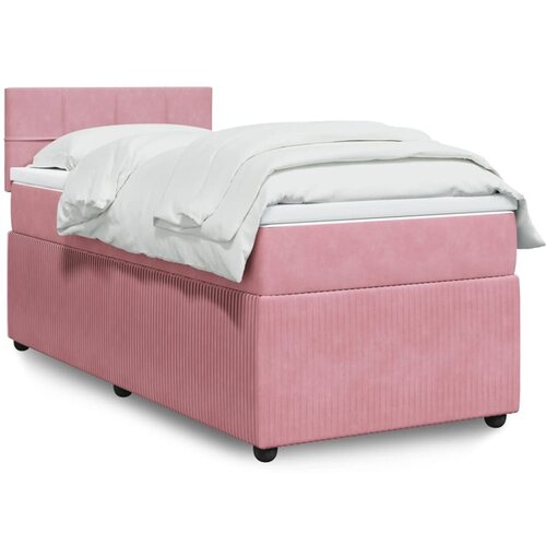 vidaXL Box spring postelja z vzmetnico roza 80x200 cm žamet Cene