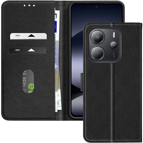 AVIZAR Ohi&scaron;je za Xiaomi Redmi Note 14 4G Clamshell denarnica in video držalo, Črna, (5000015178) Cene