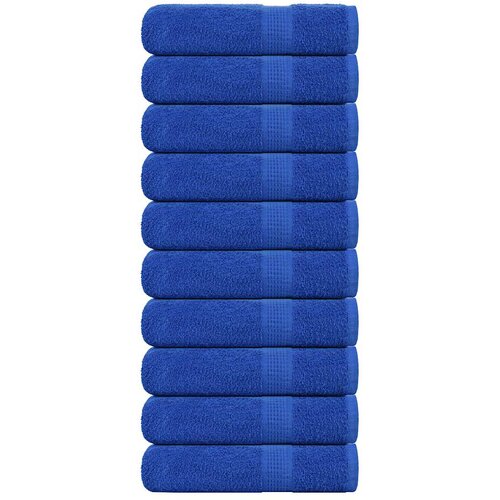 vidaXL Kopalne brisače 10 kos modra 100x150 cm 360 g/m² 100% bombaž Cene