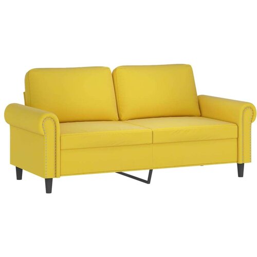 VidaXL 2-dijelni set sofa s jastucima žuti bar&amp;scaron;unasti Slike