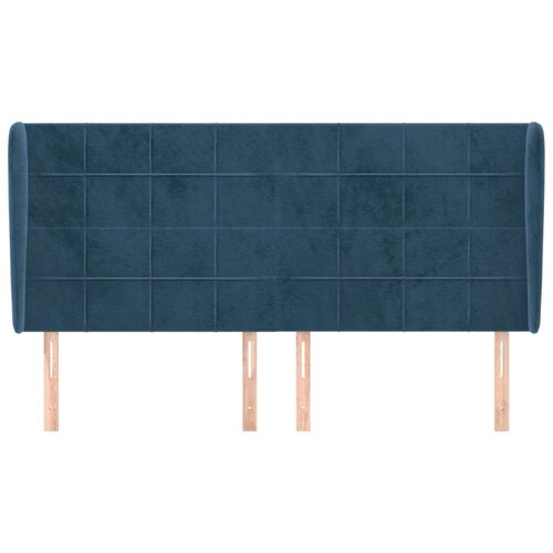  Uzglavlje s u&amp;scaron;ima tamnoplavo 203x23x118/128 cm bar&amp;scaron;unasto Slike
