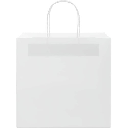  Papirnate vrećice 250 kom s ručkama bijele 26x17x25 cm Slike