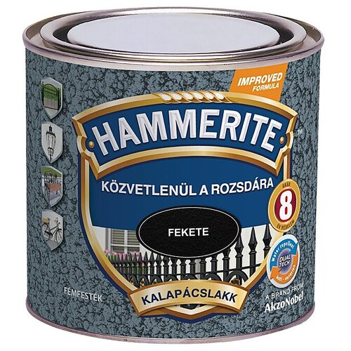 HAMMERITE Boja za metal Hammered efekt lak max, crna, 0,25 l Slike