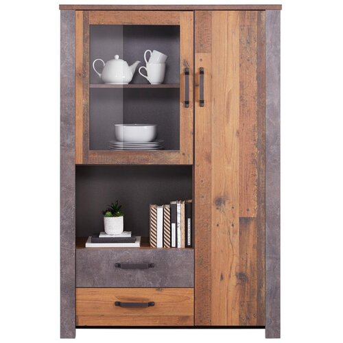 Modern Living Visoka Omara Ontario, Barva Hrasta, Temno Siva Cene