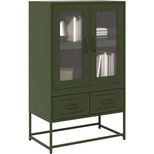  Visoka komoda maslinastozeleni 67 x 39 x 111 5 cm od čelika Cijene
