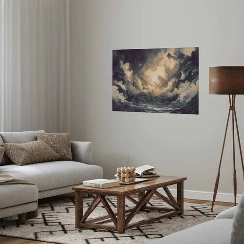  Plakat Epic Play of Light: The Sun Battling for Dominance Over the Clouds 30x21 Cene