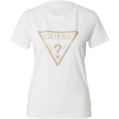 Guess Majica zlatna / bijela