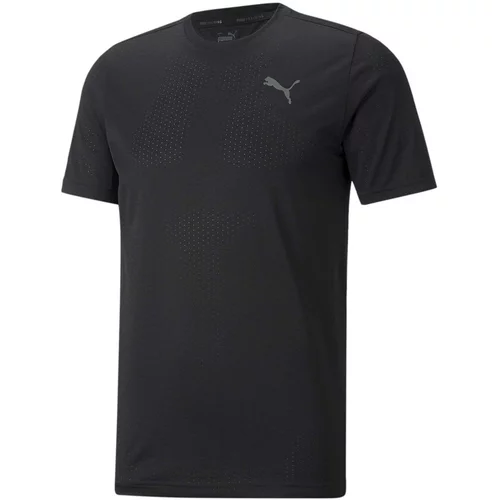 Puma Tehnička sportska majica svijetlosiva / crna