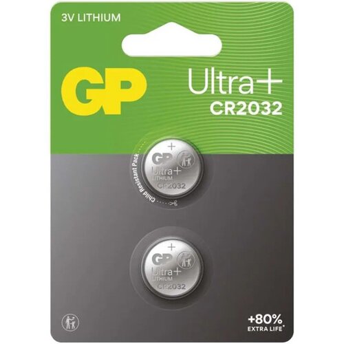 Gp alkalna baterija Ultra Plus Lithium, CR2032, 3 V, 2 kos, B15323UP Slike