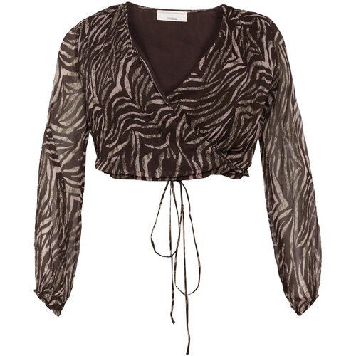 Guido Maria Kretschmer Curvy Collection Bluza &amp;#039;Kasha&amp;#039; sepija / temno rjava Slike