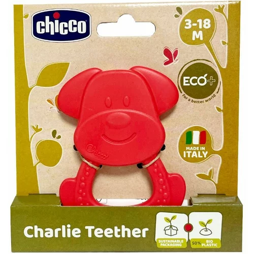 Chicco Eco+ Charlie Teether grizalo Orange 3 m+ 1 kos