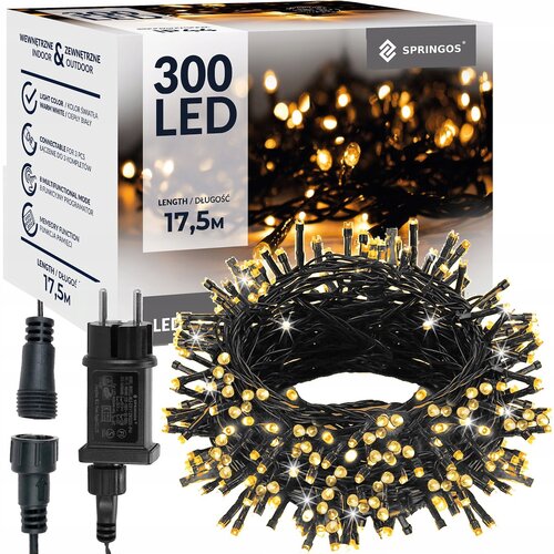 springos BOŽIČNE LUČKE 300 LED ZUNANJA FIKSNA SVETLOBNA SVETLEČA ZAVESA IP44, (21638727) Cene