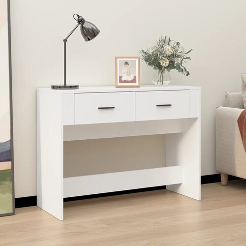 VidaXL Konzolni stol bijeli 100 x 39 x 75 cm od konstruiranog drva Slike