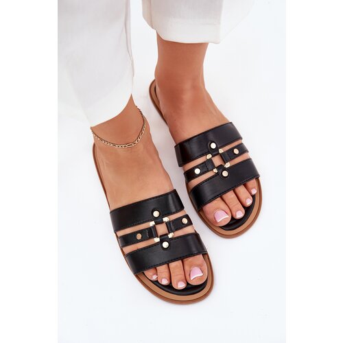 Boto Flat Women's Sandals With Gold Detail Black Noroti Cene