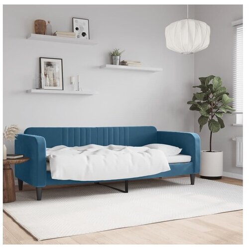 vidaXL Raztegljiva postelja modra 80x200 cm žamet Cene
