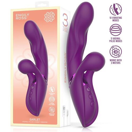 ENGILY ROSS Garlet Vaginal Pulse & Rabbit Vibrator Purple Cijene