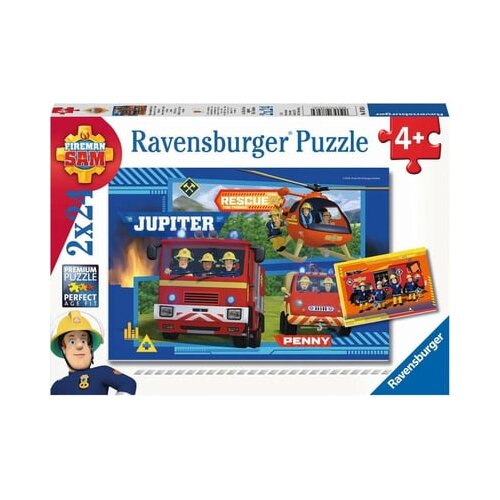 Ravensburger Puzzle - Gasilec Samo in prijatelji, 2 x 24 delov Cene