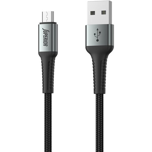 Superior USB data kabal SU-K104 , Fast, 12W, 2.4A, USB A na Micro , 1m, Crni Cene