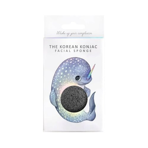 The Konjac Sponge Company mythical narwhal sponge & hook Cene