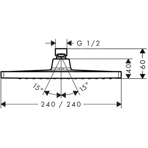 Hansgrohe 26727670 crometta e 240 1jet nadglavna prha črna Cene