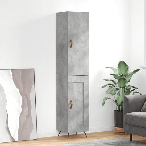 vidaXL Visoka omara betonsko siva 34,5x34x180 cm inženirski les Cene