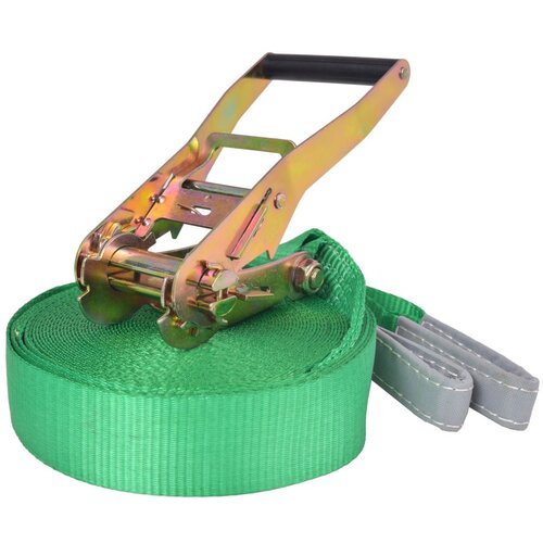VidaXL Slackline vrv 15 m x 50 mm 150 kg zelene barve Slike