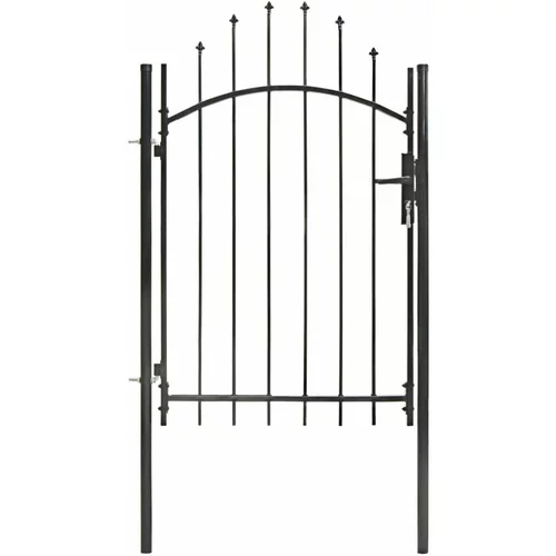 Vrtna vrata za ogradu čelična 1 x 2 m crna