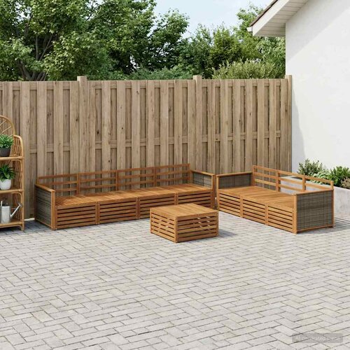  Set vanjskih sofa 8 kom. Prirodna Čvrsto drvo akacije Cijene