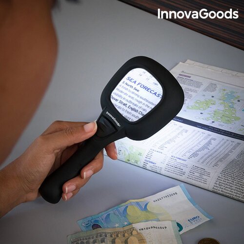 InnovaGoods Lupa z led in ultravijolično svetlobo 3x povečava innovagoods, (20468129) Cene