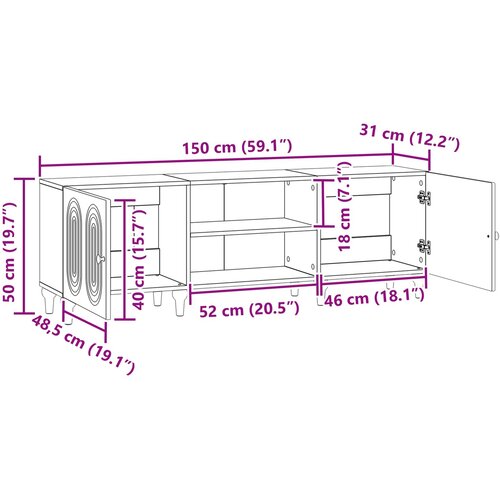  ormar Betonska siva 150 x 31 x 50 cm Konstruirano drvo Slike