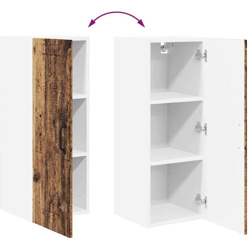  Zidni kuhinjski ormarić Zidne 2 pcs Staro drvo 30 x 31 x 80 cm Slike