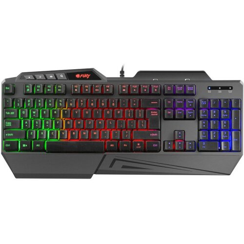 Natec FURY SKYRAIDER, Gaming RGB Keyboard, Antighosting, Spill Proof, 16 Multimedia Keys, Mobile Phone Holder ( NFU-1697 ) Slike